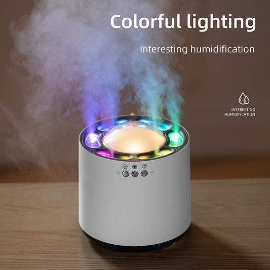 6-Outlets Voice-Controlled LED Lamp Humidifier with Dynamic Air Technology (800ml)